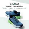 imageOrthofeet Womens Orthopedic Relay Running Shoe for Foot Pain ReliefBlueGreen