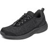 imageOrthofeet Womens Orthopedic TieLess Knit Sneakers for Foot Pain Relief CoralNotie Black