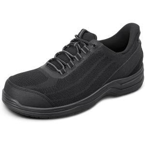 imageOrthofeet Mens Orthopedic Fabric Onyx Work ShoeBlack