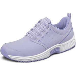 imageOrthofeet Womens Orthopedic Leather Talya Nurse ShoesLavender