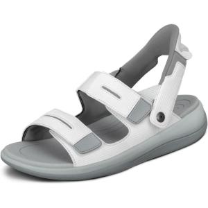 imageOrthofeet Womens Orthopedic WaterFriendly Calypso HandsFree SlipOn SandalsWhite
