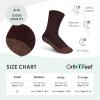 imageOrthofeet Extra Roomy NonBinding NonConstrictive Circulation Seam Free Black Socks 3 PackDark Brown