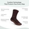 imageOrthofeet Extra Roomy NonBinding NonConstrictive Circulation Seam Free Black Socks 3 PackDark Brown