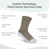 imageOrthofeet Extra Roomy NonBinding NonConstrictive Circulation Seam Free Socks 3 PackBrown