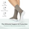 imageOrthofeet Extra Roomy NonBinding NonConstrictive Circulation Seam Free Socks 3 PackBrown