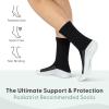 imageOrthofeet Padded Sole NonBinding NonConstrictive Circulation Seam Free Socks 3 PackBlack