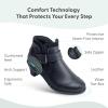 imageOrthofeet Womens Orthopedic Leather Emma Ankle BootsBlack