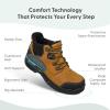 imageOrthofeet Womens Orthopedic Quartz HandsFree Work Boots with Safety ToeWheat