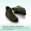imageOrthofeet Womens Orthopedic Scarlett SlipOn Shoes with Zipper ClosureOlive