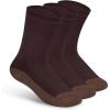 imageOrthofeet Extra Roomy NonBinding NonConstrictive Circulation Seam Free Black Socks 3 PackDark Brown