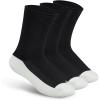 imageOrthofeet Extra Roomy NonBinding NonConstrictive Circulation Seam Free Socks 3 PackBlack