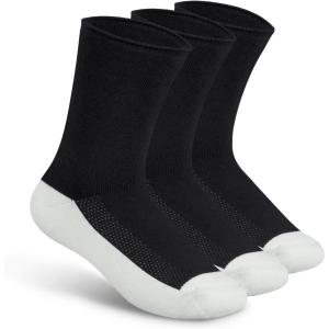 imageOrthofeet Extra Roomy NonBinding NonConstrictive Circulation Seam Free Socks 3 PackBlack