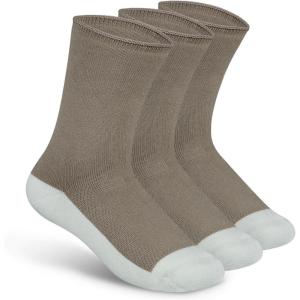 imageOrthofeet Extra Roomy NonBinding NonConstrictive Circulation Seam Free Socks 3 PackBrown