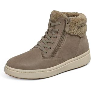 imageOrthofeet Womens Orthopedic Faux Fur Elin Boots for Foot Pain ReliefTaupe