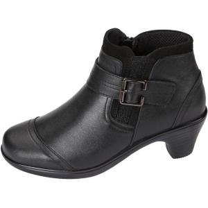imageOrthofeet Womens Orthopedic Leather Emma Ankle BootsBlack