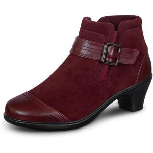 imageOrthofeet Womens Orthopedic Leather Emma Ankle BootsCherry