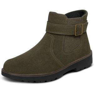 imageOrthofeet Womens Orthopedic Scarlett SlipOn Shoes with Zipper ClosureOlive