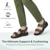 imageOrthofeet Mens Orthopedic Jupiter HandsFree SlipOn SandalsBrown