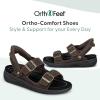 imageOrthofeet Mens Orthopedic Jupiter HandsFree SlipOn SandalsBrown