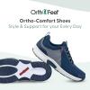 imageOrthofeet Mens Orthopedic Knit Edgewater SneakersBlue