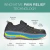 imageOrthofeet Mens Orthopedic Leather Pacific Palisades Waterproof SneakersBlack Waterproof
