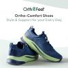 imageOrthofeet Mens Orthopedic Race Running Shoe for Foot Pain ReliefBlueGreen