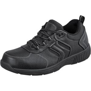 imageOrthofeet Mens Orthopedic Leather Pacific Palisades Waterproof SneakersBlack Waterproof