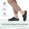 imageOrthofeet Womens Orthopedic Knit Iris Slip On Mule SneakersBlack