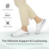 imageOrthofeet Womens Orthopedic Knit Iris Slip On Mule SneakersWhite