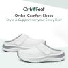 imageOrthofeet Womens Orthopedic Knit Iris Slip On Mule SneakersWhite
