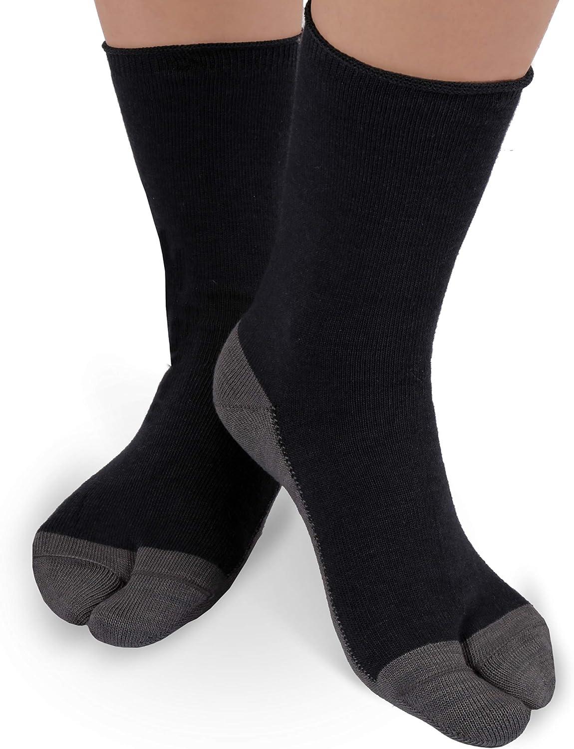 imageOrthofeet Bunion Relief Socks NonBinding NonConstrictive Socks 3 PackCharcoal