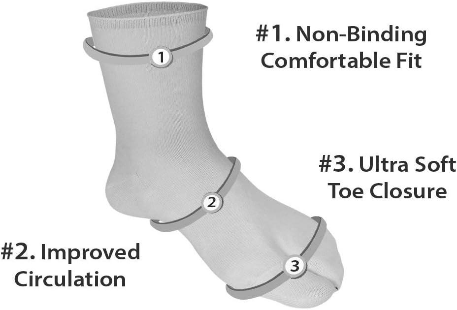 imageOrthofeet Bunion Relief Socks NonBinding NonConstrictive Socks 3 PackWhite