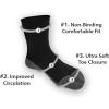 imageOrthofeet Bunion Relief Socks NonBinding NonConstrictive Socks 3 PackCharcoal