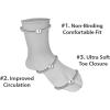 imageOrthofeet Bunion Relief Socks NonBinding NonConstrictive Socks 3 PackWhite