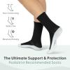 imageOrthofeet NonBinding NonConstrictive Circulation Seam Free Casual Dress Socks 3 PackBlack