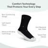 imageOrthofeet NonBinding NonConstrictive Circulation Seam Free Casual Dress Socks 3 PackBlack