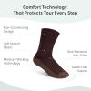 imageOrthofeet NonBinding NonConstrictive Circulation Seam Free Casual Dress Socks 3 PackDark Brown