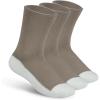 imageOrthofeet NonBinding NonConstrictive Circulation Seam Free Casual Dress Socks 3 PackBrown