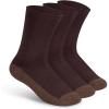 imageOrthofeet NonBinding NonConstrictive Circulation Seam Free Casual Dress Socks 3 PackDark Brown