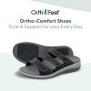 imageOrthofeet Womens Orthopedic Stretchable Sahara Slide SandalsBlack