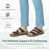 imageOrthofeet Womens Orthopedic Stretchable Sahara Slide SandalsBrown Snake
