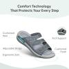 imageOrthofeet Womens Orthopedic Stretchable Sahara Slide SandalsGrey