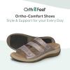 imageOrthofeet Womens Orthopedic Stretchable Sahara Slide SandalsPewter