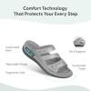 imageOrthofeet Womens Orthopedic Stretchable Sahara Slide SandalsSilver Metallic