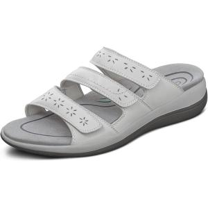 imageOrthofeet Womens Orthopedic Stretchable Sahara Slide SandalsBone