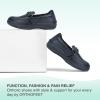 imageOrthofeet Womens Orthopedic Leather Chelsea LoaferBlack