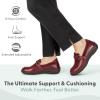 imageOrthofeet Womens Orthopedic Leather Chelsea LoaferDark Cherry