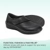 imageOrthofeet Womens Orthopedic Leather Emily Casual ShoesBlack
