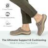 imageOrthofeet Womens Orthopedic Leather Irma ClogTaupe