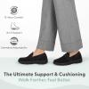 imageOrthofeet Womens Orthopedic Leather Shelly Loafer for Foot Pain ReliefBlack